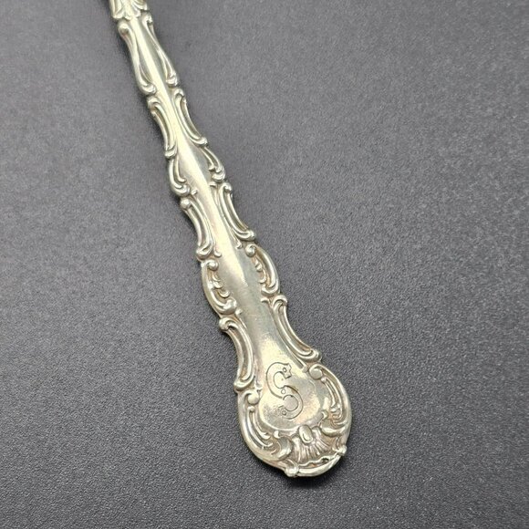 Antique Whiting Fork Sterling Silver Ornate Olive Pickle Seafood Oyster S CT36E - Picture 3 of 11